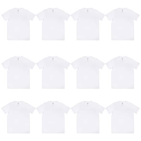 Wholesale Market Plain T Shirt Supplier Buy In Bulk 12 Pack: White